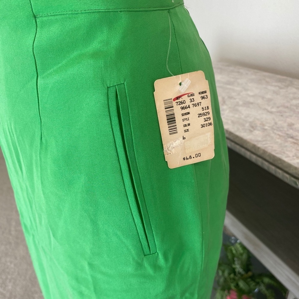 Vintage 100% Silk Courtenay Pencil Skirt - Picture 2 of 6